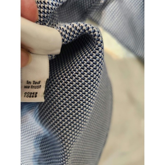 Ted Baker Endurance Mens Geometric shirt sz 16.5 34/35 long sleeve career wear - Picture 7 of 11